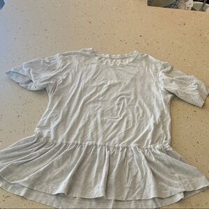 lululemon athletica Light Gray Peplum Blouse